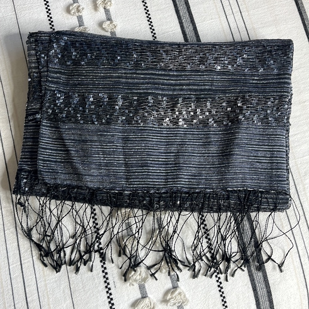 Silk viscose semi sheer lightweight summer scarf wrap